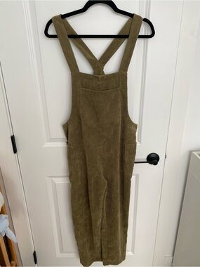 Sage The Label Overalls- Olive Corduroy